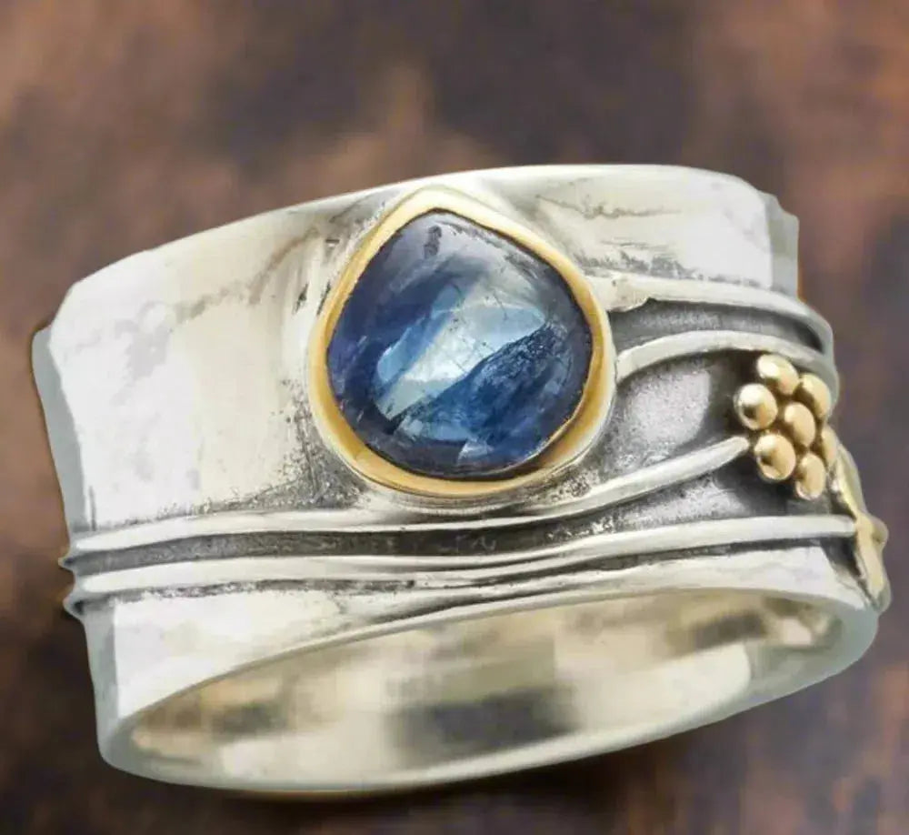 Anello di meditazione in pietre preziose bohemien