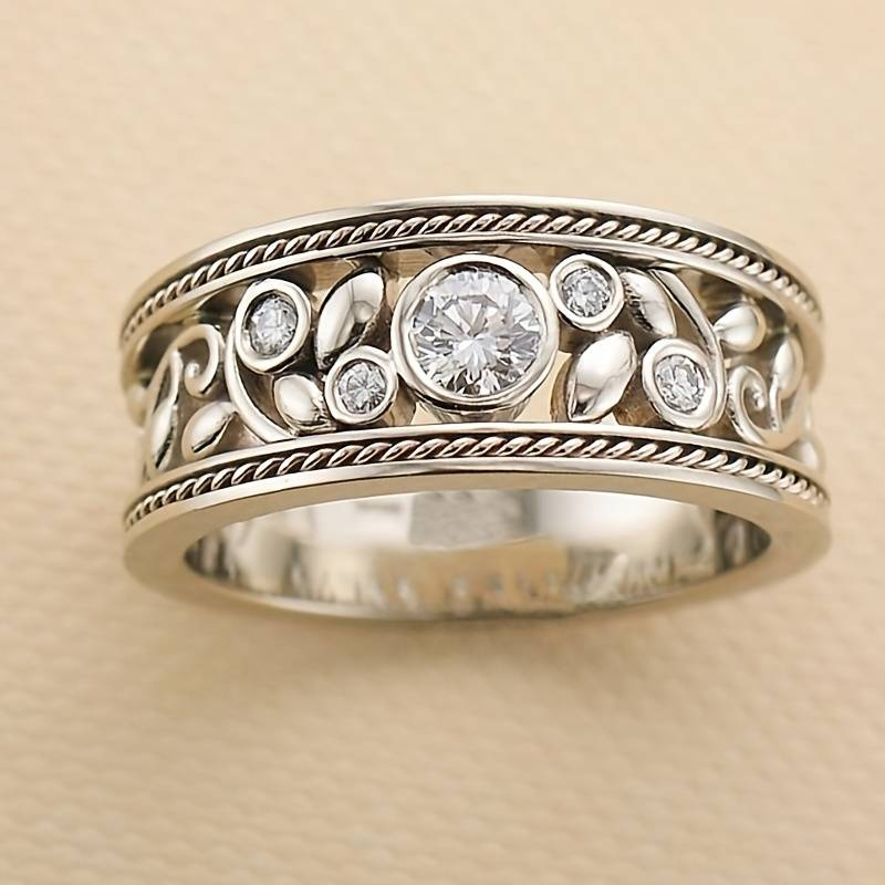 Anello Vintage in Argento & Zirconia