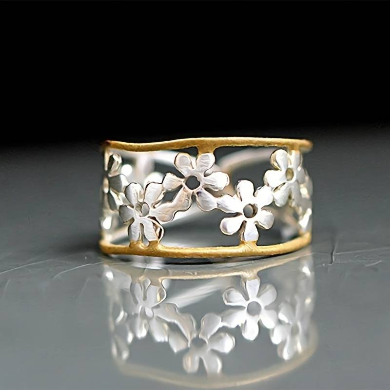 Anello in margherita cava irregolare