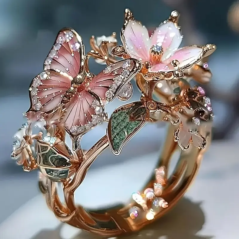 Anello in Zirconia a Forma di Farfalla Nature Bright