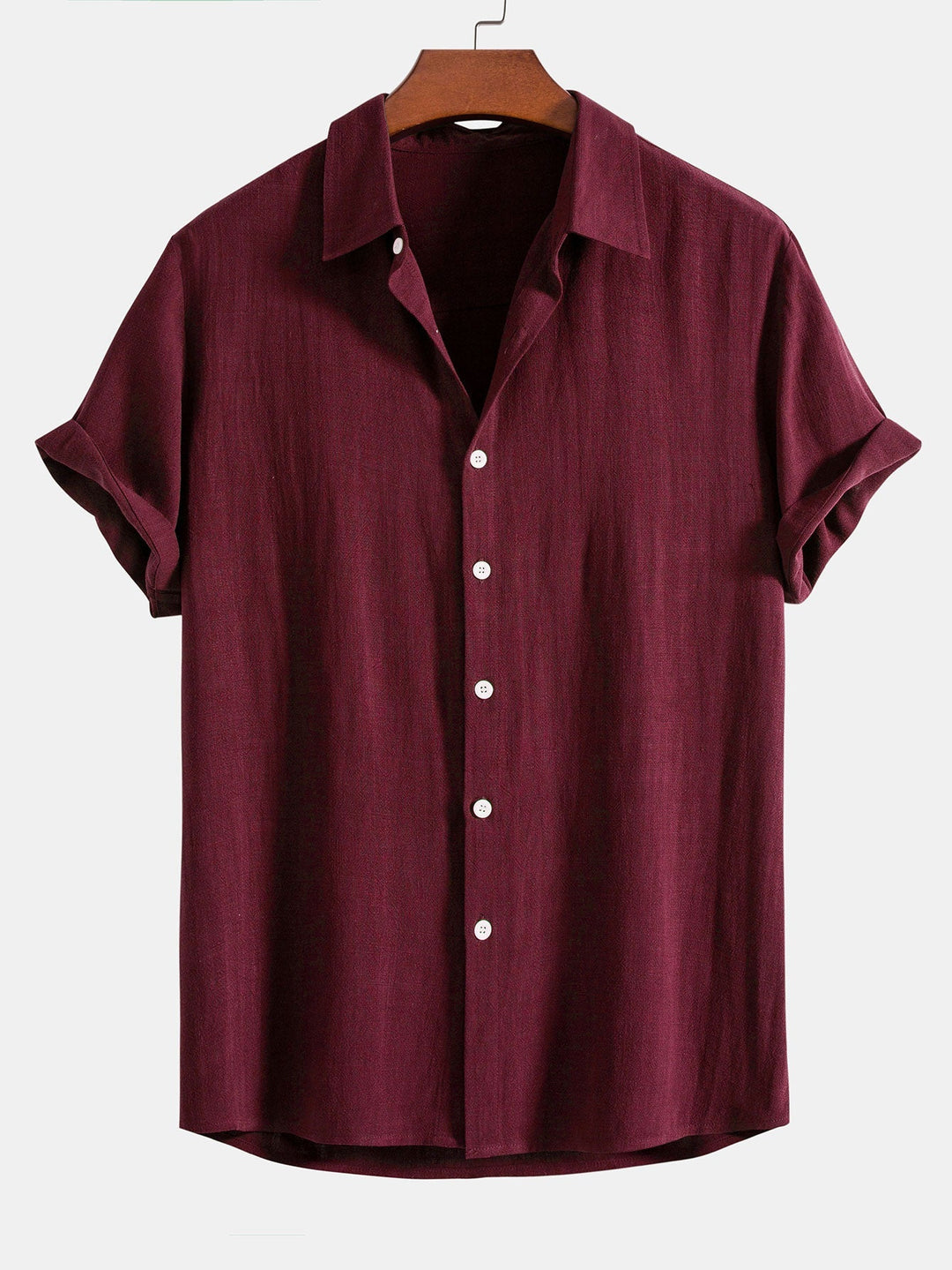 Camicia a bottoni in misto lino e rayon & Pantaloni in lino a gamba dritta