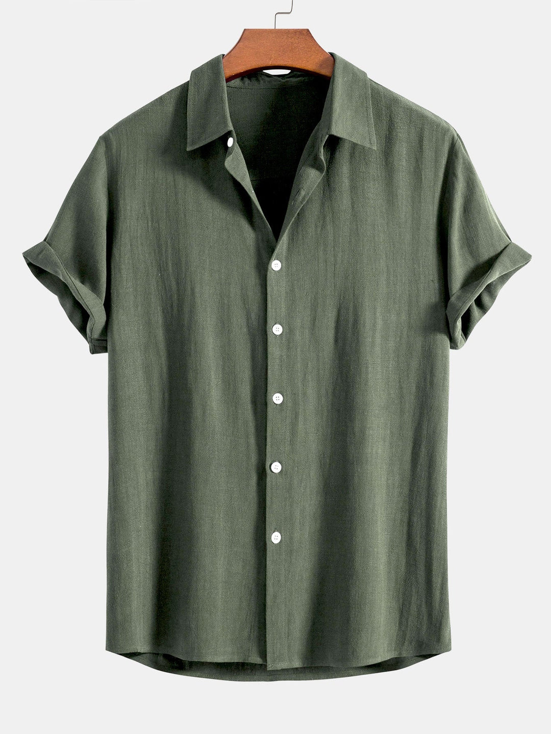 Camicia a bottoni in misto lino e rayon & Pantaloni in lino a gamba dritta
