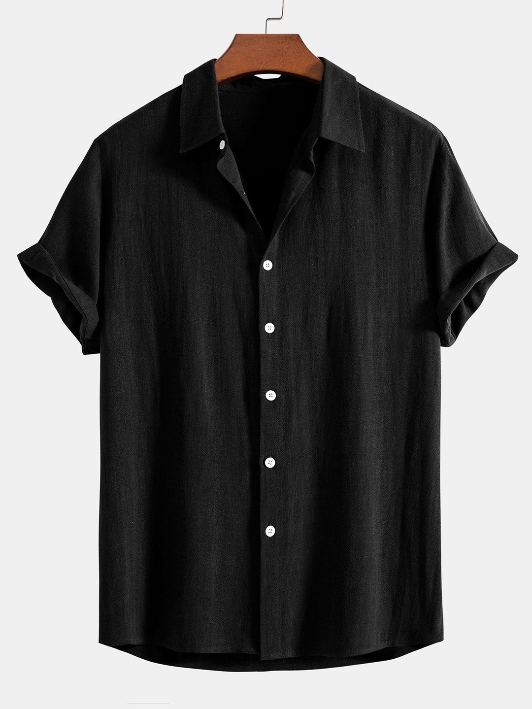 Camicia a bottoni in misto lino e rayon & Pantaloni in lino a gamba dritta
