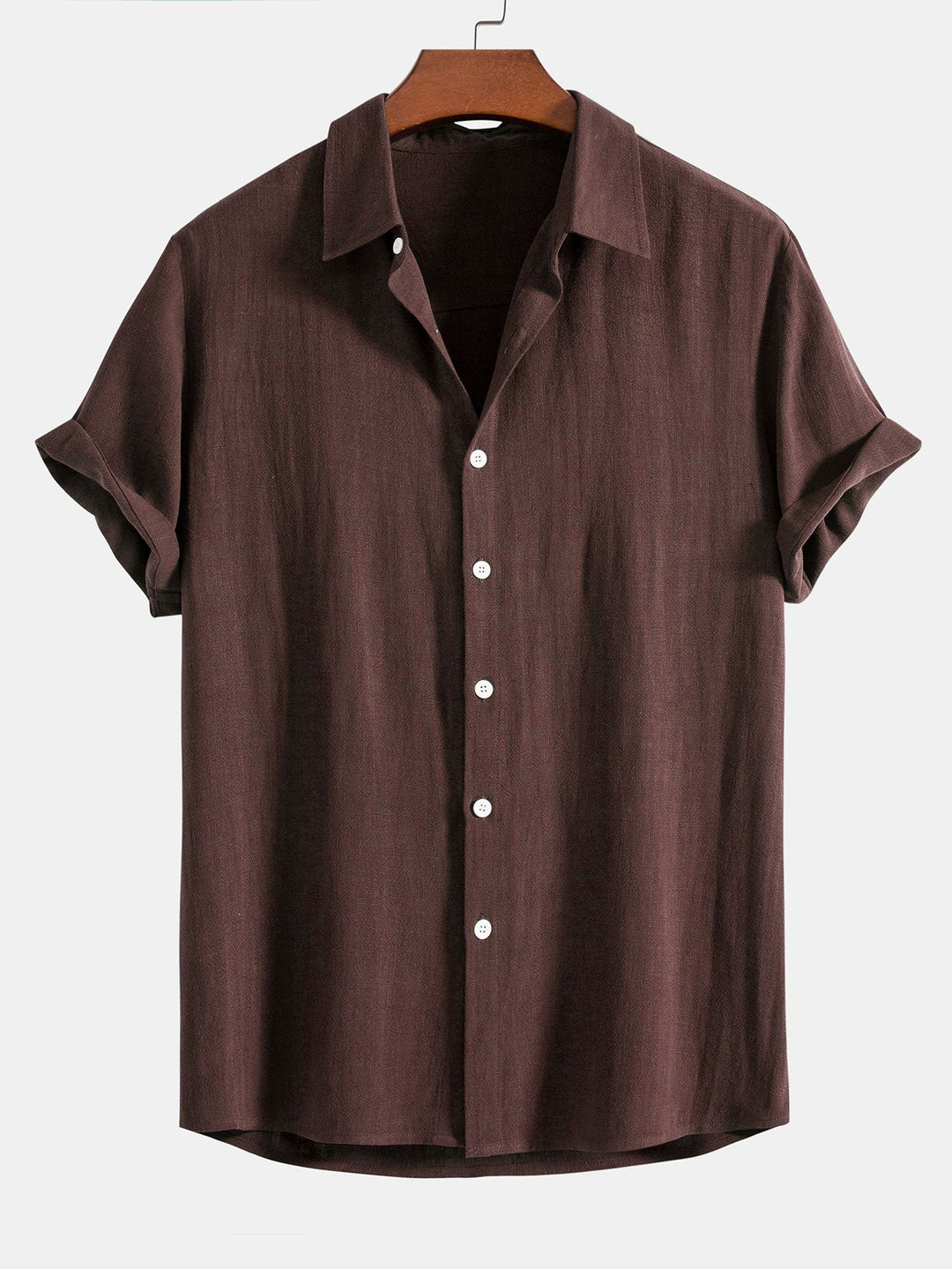 Camicia a bottoni in misto lino e rayon & Pantaloni in lino a gamba dritta