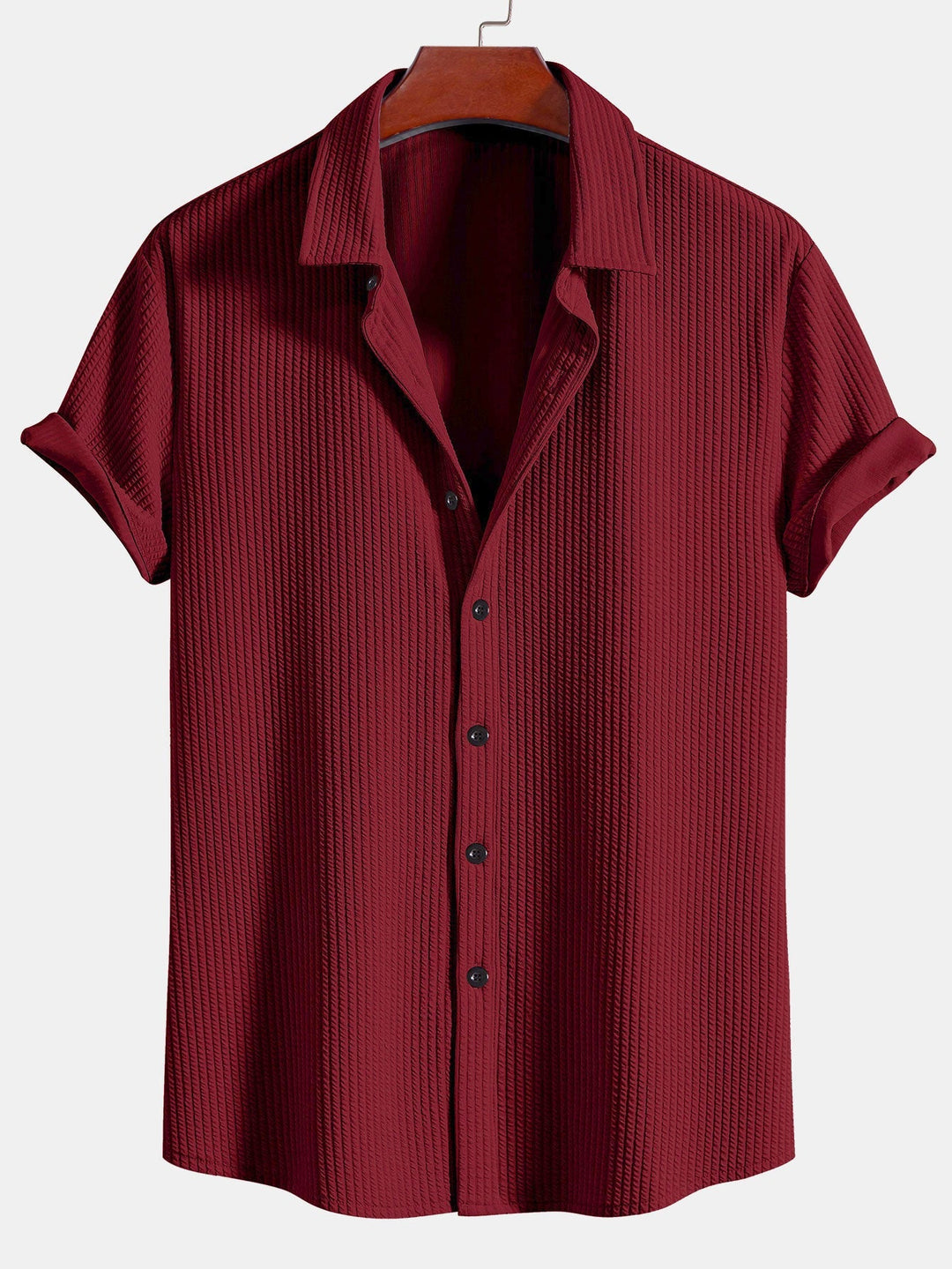 Camicia a bottoni in cotone muscolare