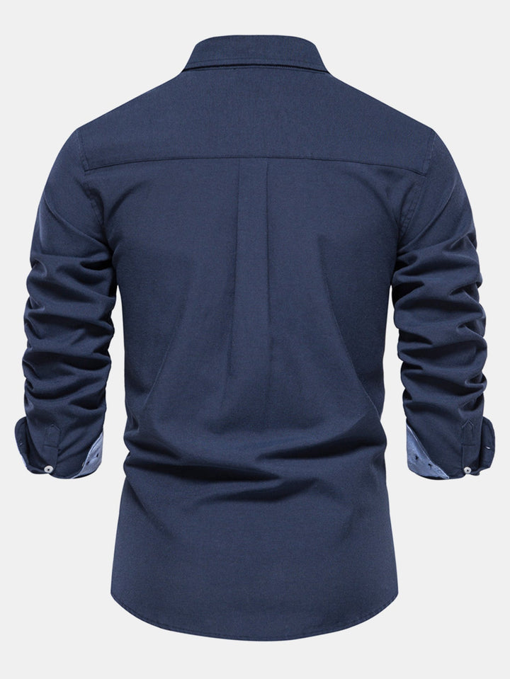 Camicia Oxford a maniche lunghe con bottoni
