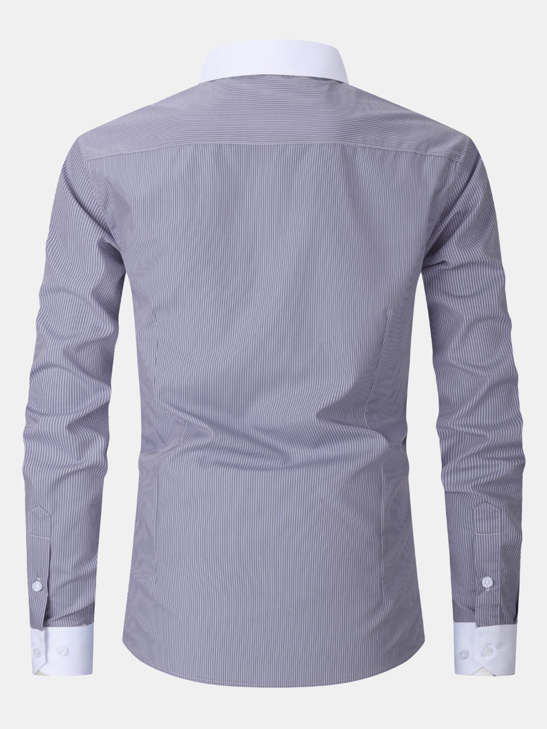Camicia elegante con colletto a contrasto a righe