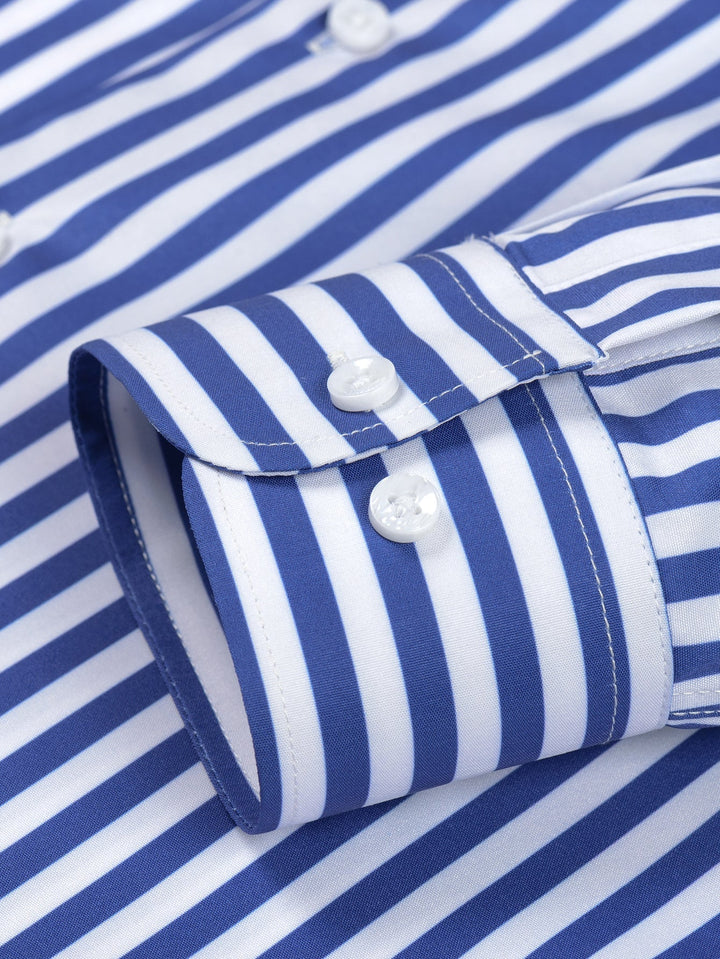 Camicia a righe a maniche lunghe con bottoni & pantaloni slim fit