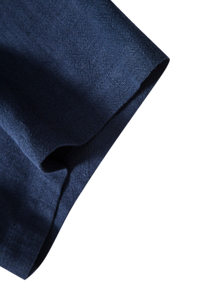 Camicia a bottoni in misto lino e rayon & Pantaloni in lino a gamba dritta