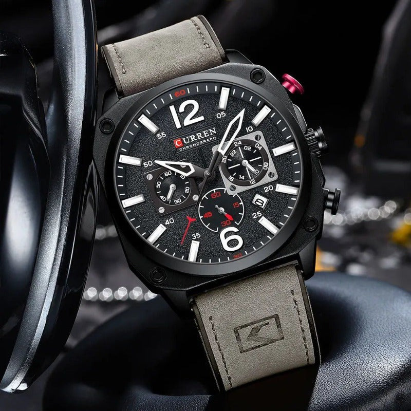 Orologio al Quarzo in Pelle da Affari™ - Olsen & Olsen