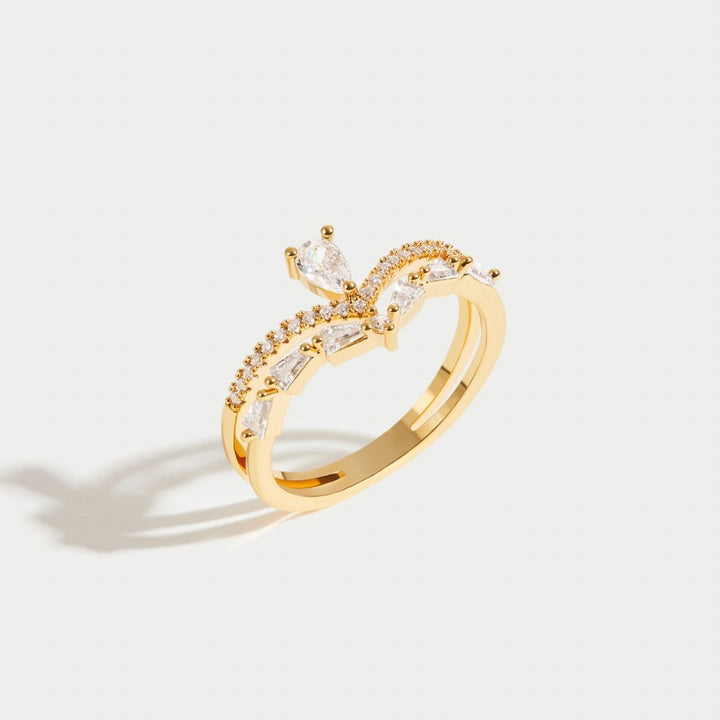 Aura - Anello in cristallo elegante
