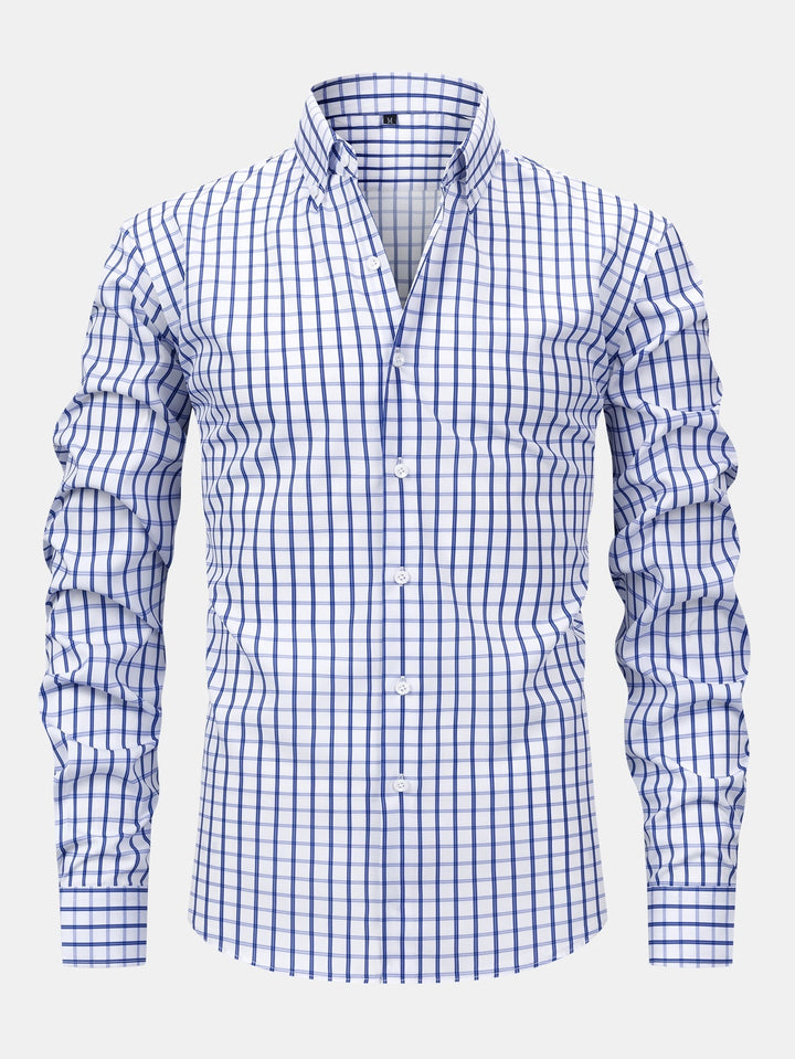 Camicia a quadri a maniche lunghe con bottoni
