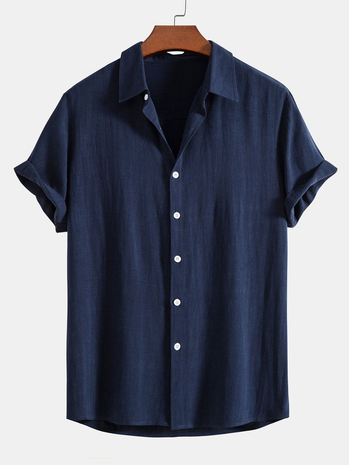 Camicia a bottoni in misto lino e rayon & Pantaloni in lino a gamba dritta