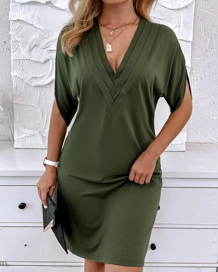 Jeanne™ | Abito elegante con scollo a V