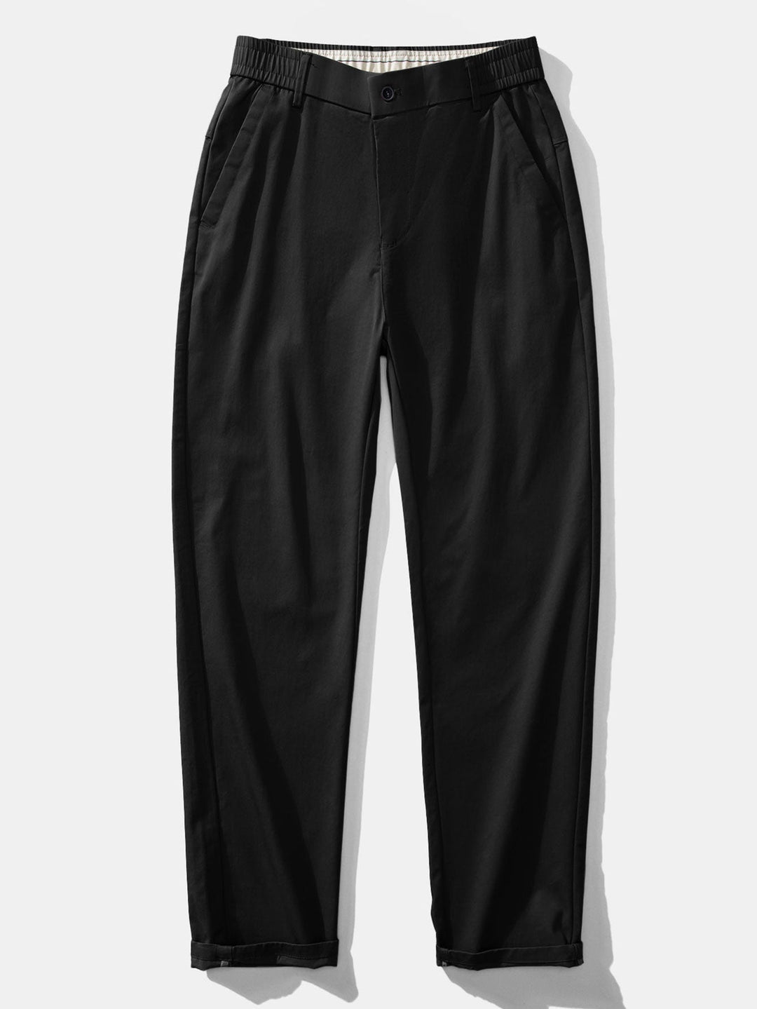 Camicia a quadri a maniche lunghe con bottoni & Pantaloni dritti con vita elastica