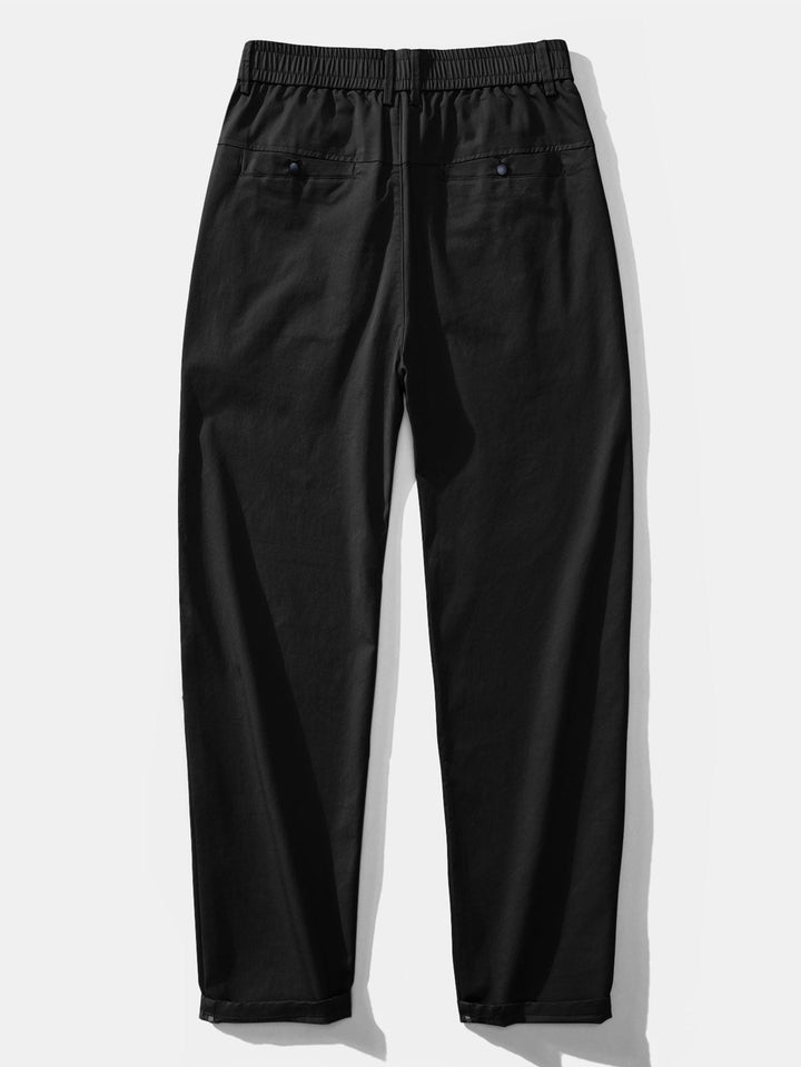 Camicia a quadri a maniche lunghe con bottoni & Pantaloni dritti con vita elastica