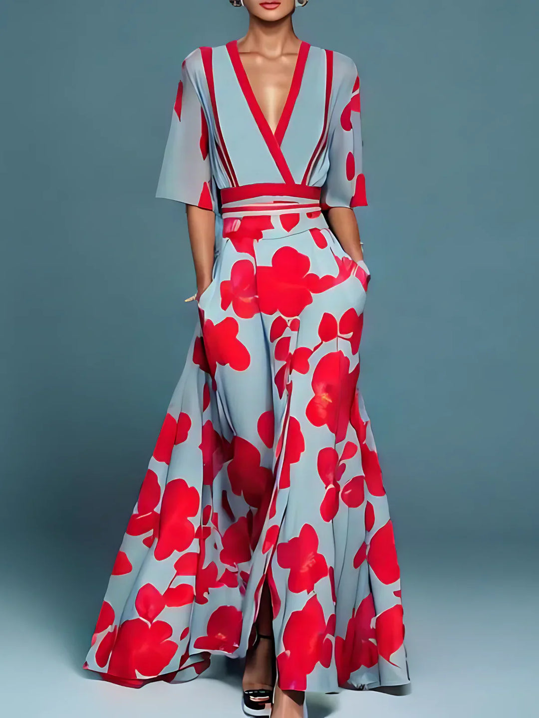 Elise™ | Abito Portafoglio Elegante a Fiori
