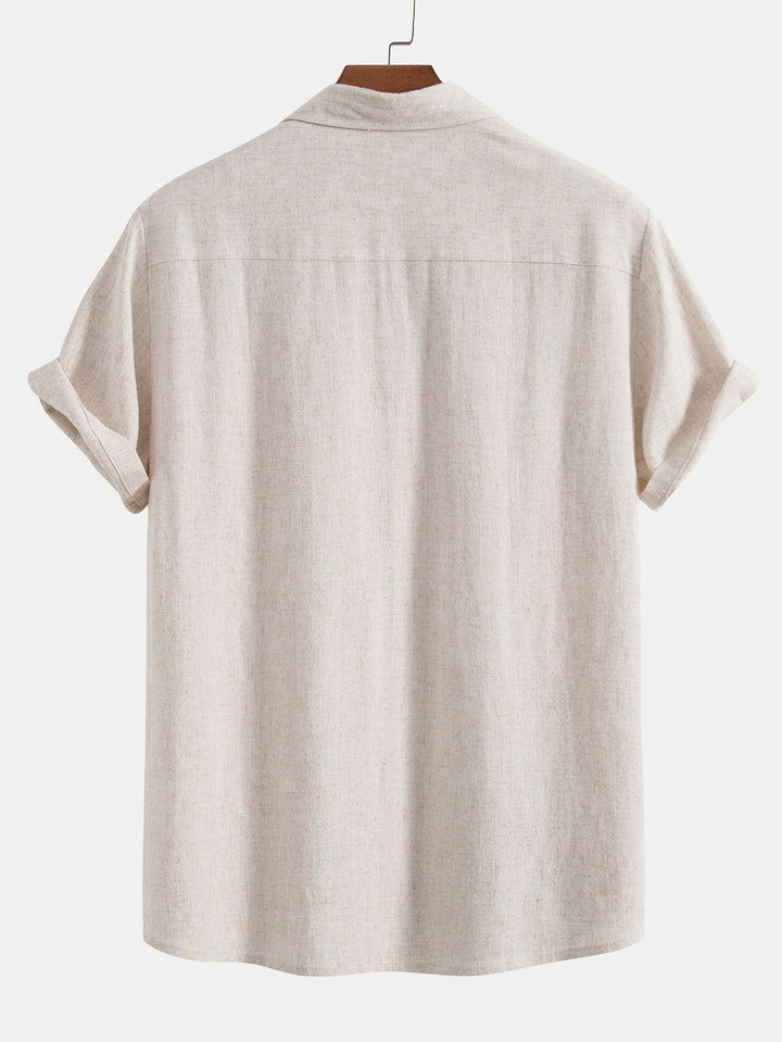 Camicia a bottoni in misto lino e rayon & Pantaloni in lino a gamba dritta