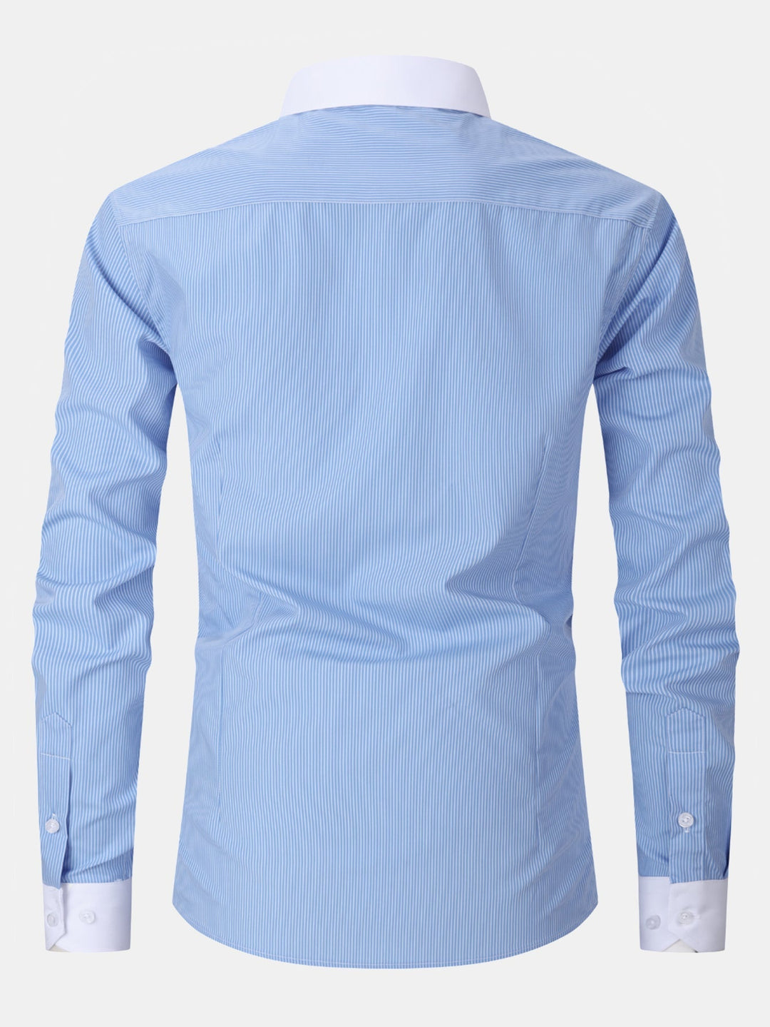 Camicia elegante con colletto a contrasto a righe
