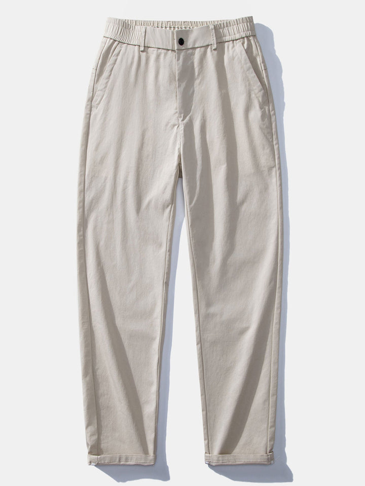 Camicia a quadri a maniche lunghe con bottoni & Pantaloni dritti con vita elastica