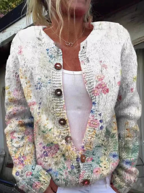 Roselind™ | Cardigan a motivi floreali