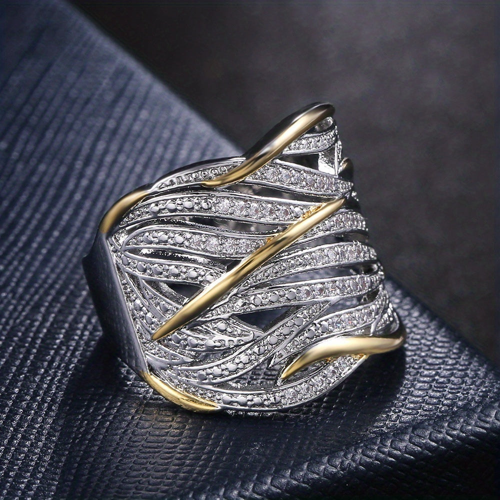 Anello torciglione elegante a più strati