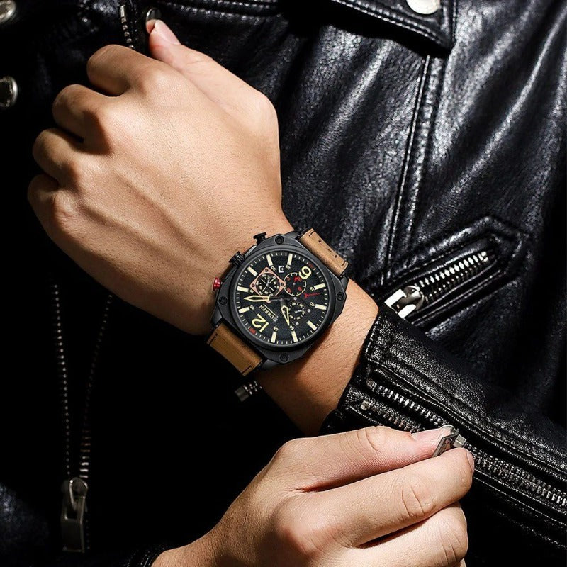 Orologio al Quarzo in Pelle da Affari™ - Olsen & Olsen