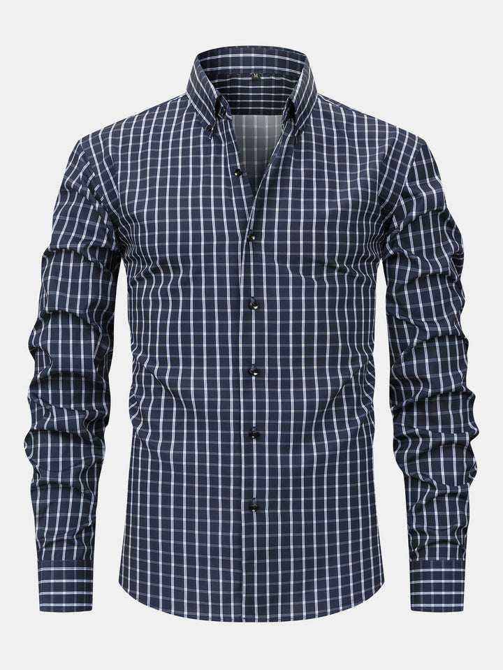Camicia a quadri a maniche lunghe con bottoni