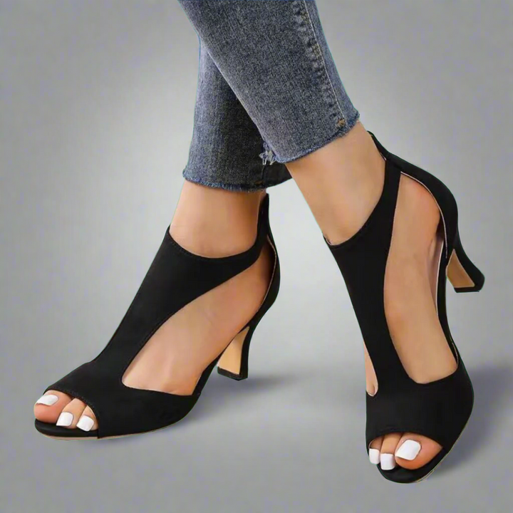 Annelie | Sandali Stiletto Premium con Chiusura Lampo