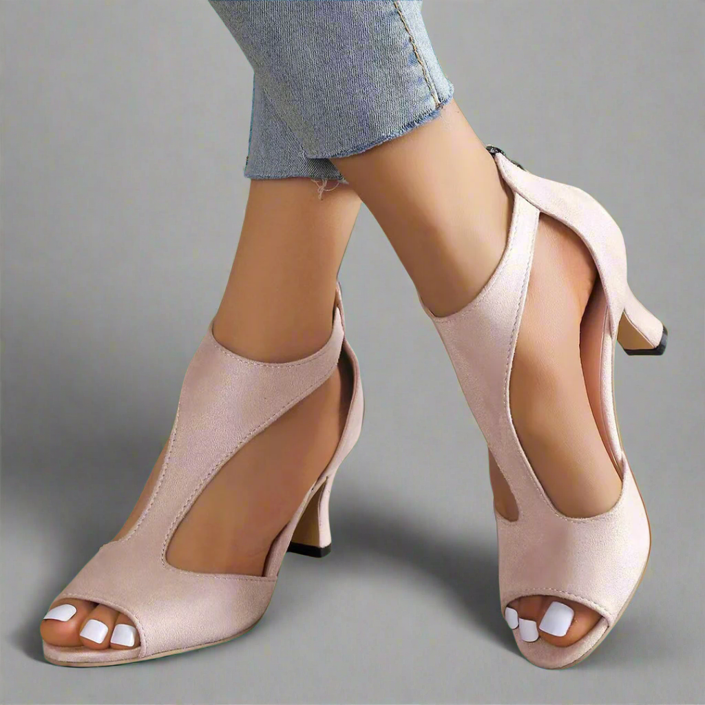 Annelie | Sandali Stiletto Premium con Chiusura Lampo