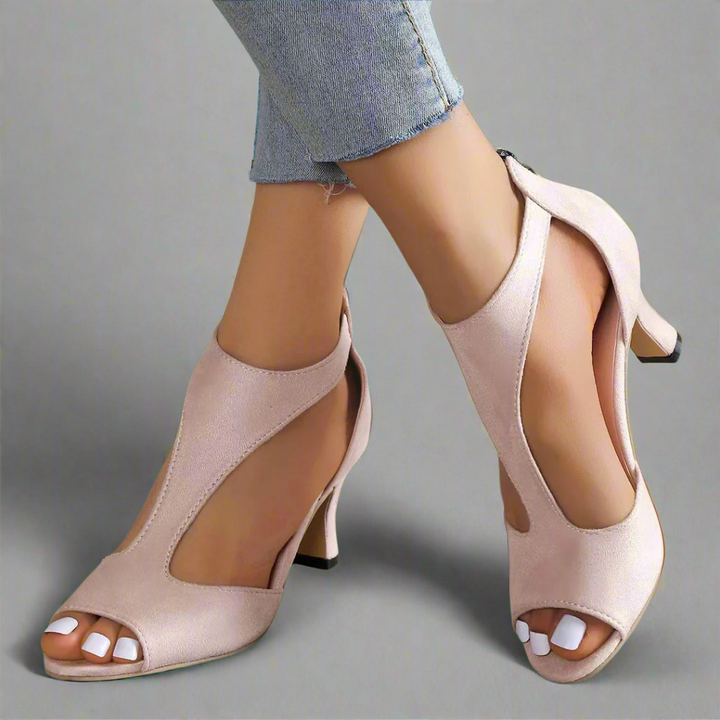 Annelie | Sandali Stiletto Premium con Chiusura Lampo