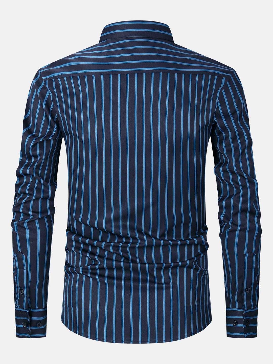 Camicia a righe a maniche lunghe con bottoni