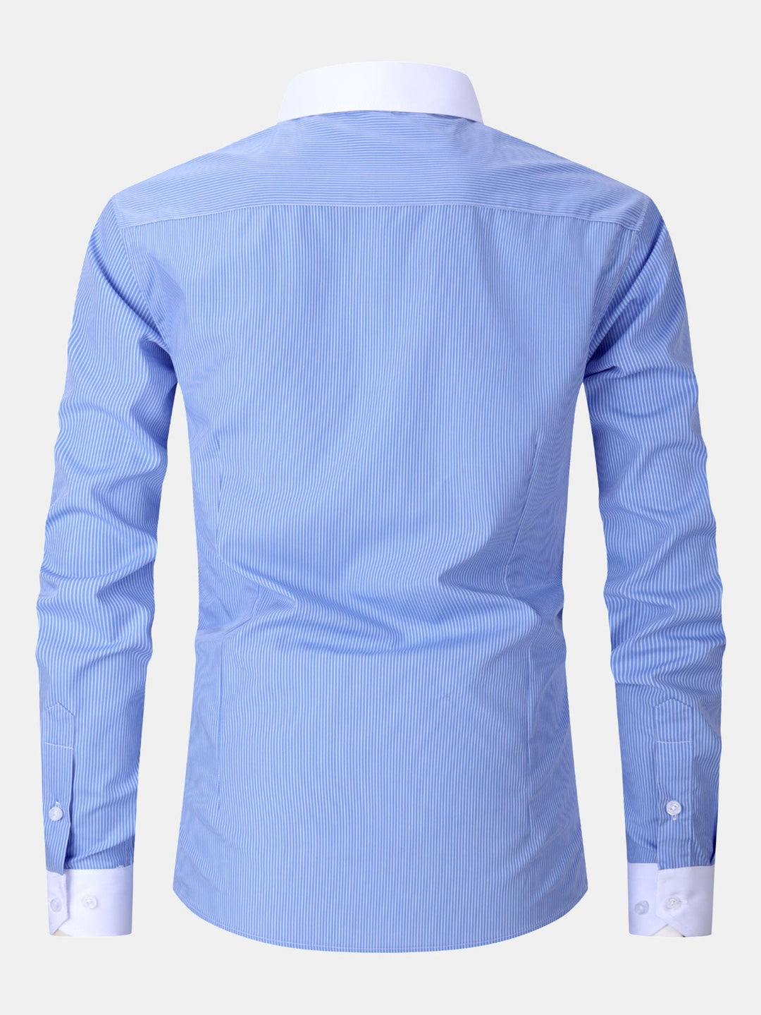 Camicia elegante con colletto a contrasto a righe