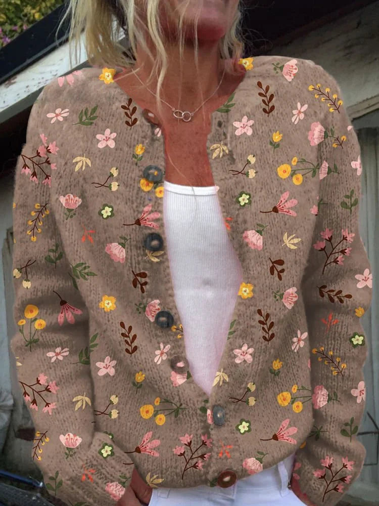 Roselind™ | Cardigan a motivi floreali