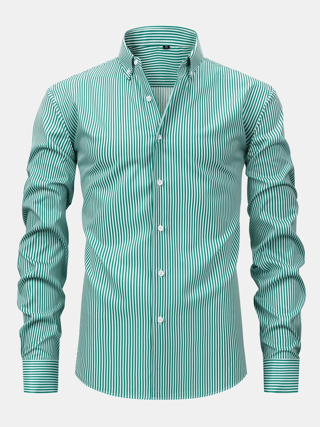 Camicia a righe a maniche lunghe con bottoni & Pantaloni dritti con vita elastica