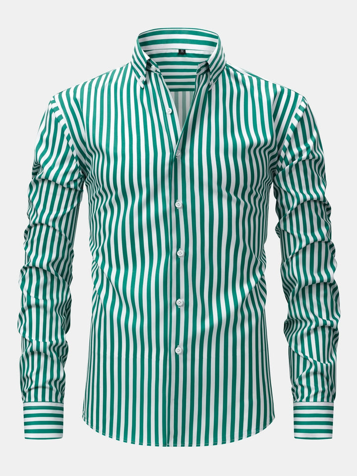 Camicia a righe a maniche lunghe con bottoni & pantaloni slim fit