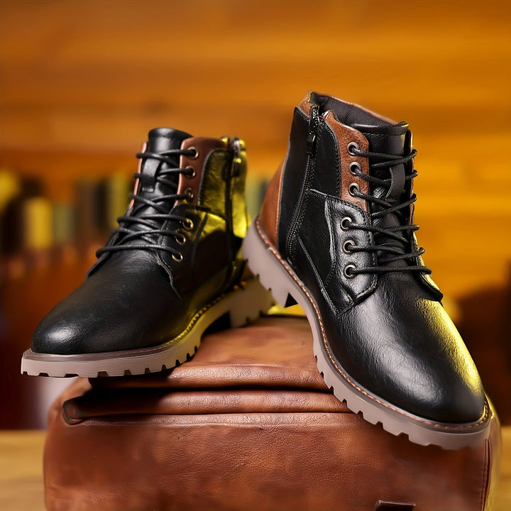 Aron™ | Stivaletti stringati vintage in pelle