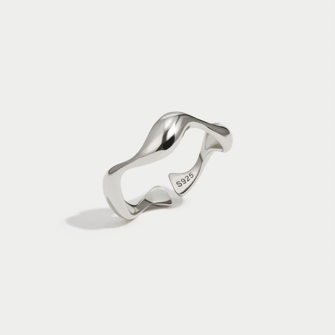 Anello onda in argento