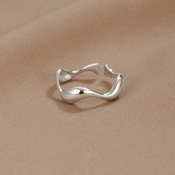 Anello onda in argento