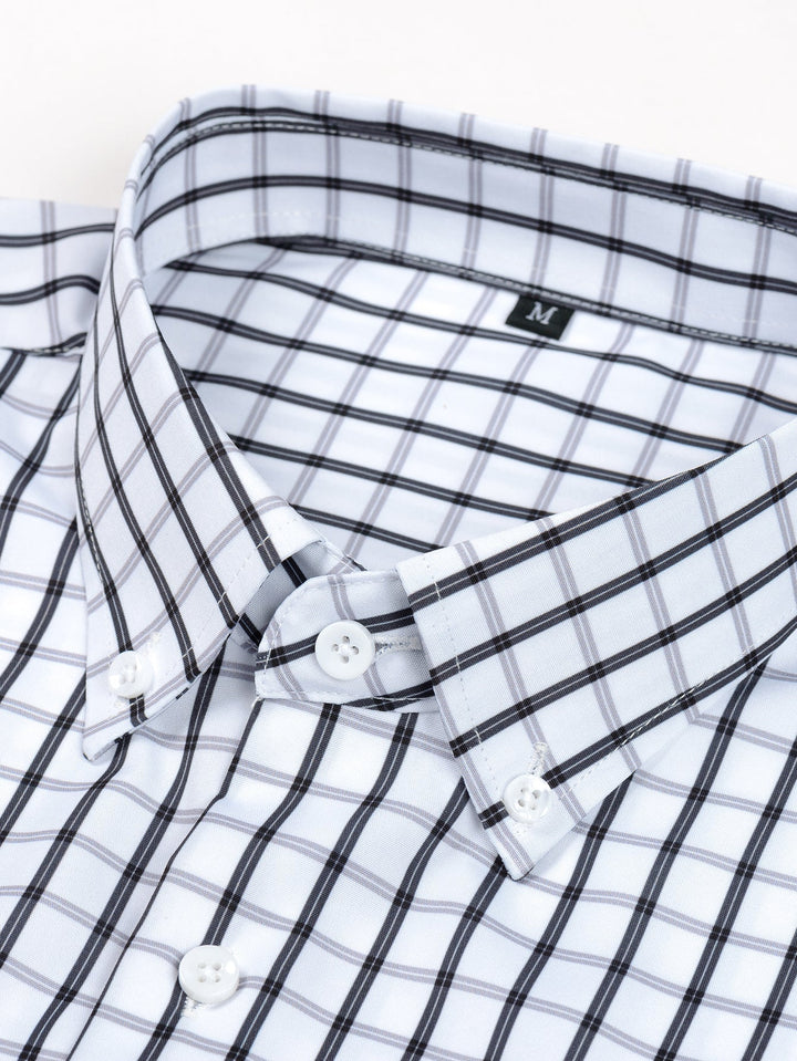 Camicia a quadri a maniche lunghe con bottoni & Pantaloni dritti con vita elastica