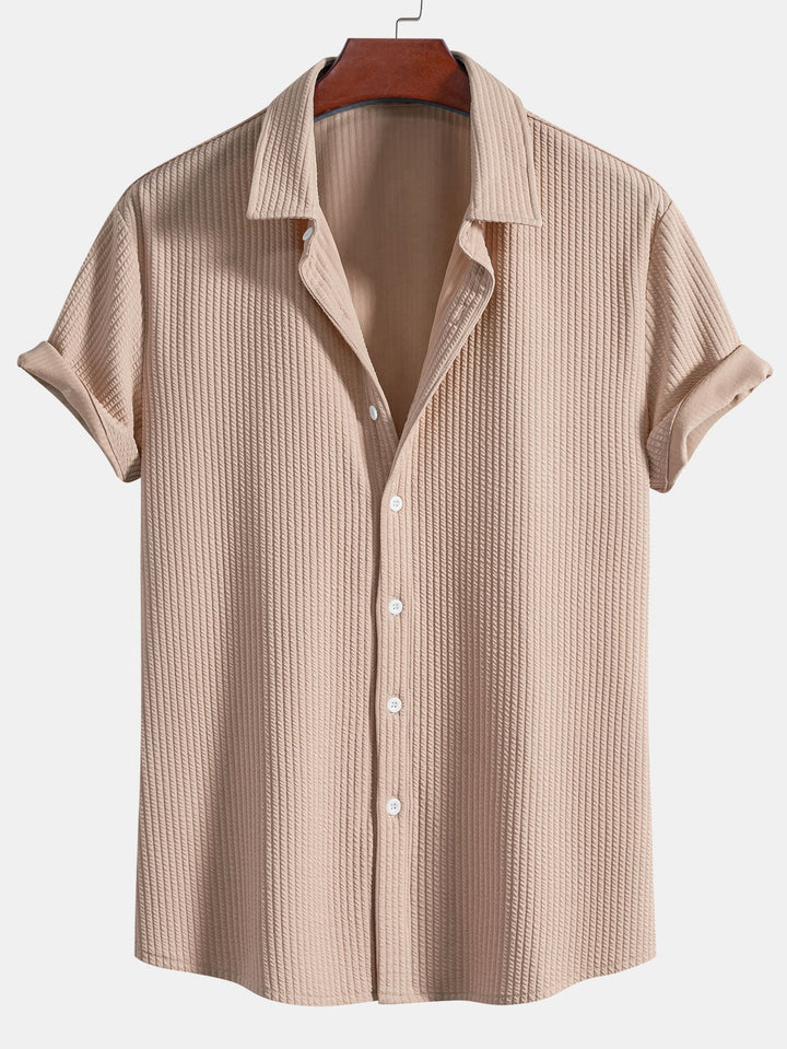 Camicia a bottoni in cotone muscolare