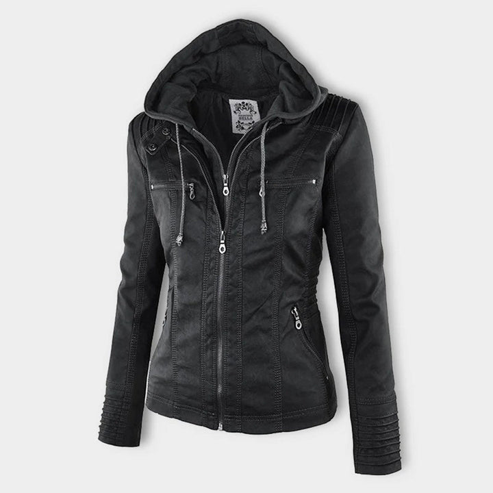 Sienna™ | Giacca in similpelle con cappuccio