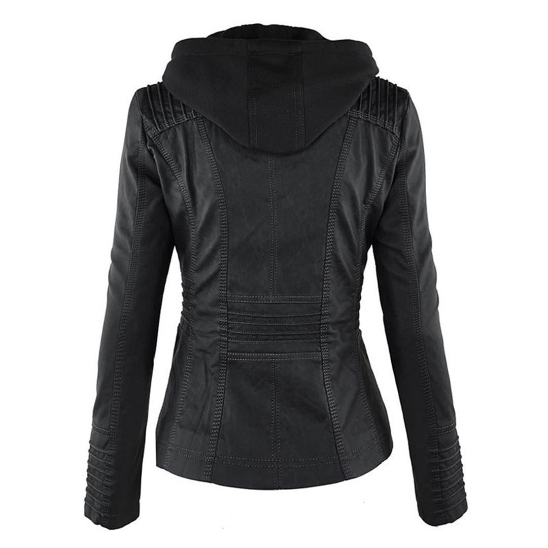 Sienna™ | Giacca in similpelle con cappuccio