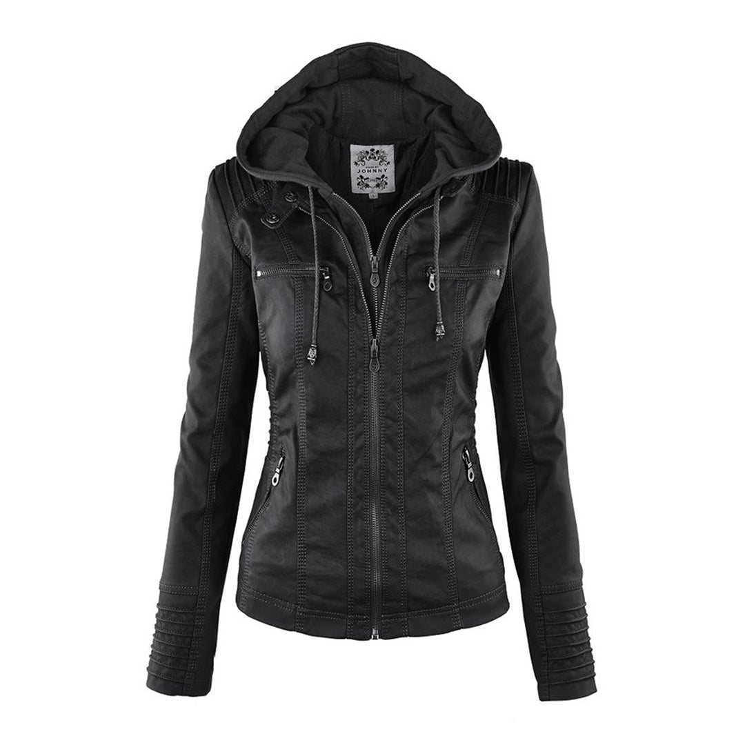 Sienna™ | Giacca in similpelle con cappuccio