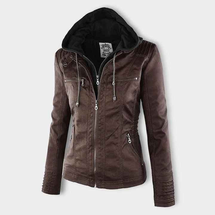 Sienna™ | Giacca in similpelle con cappuccio