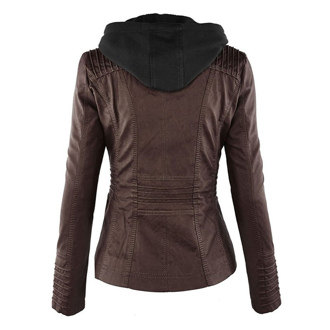 Sienna™ | Giacca in similpelle con cappuccio