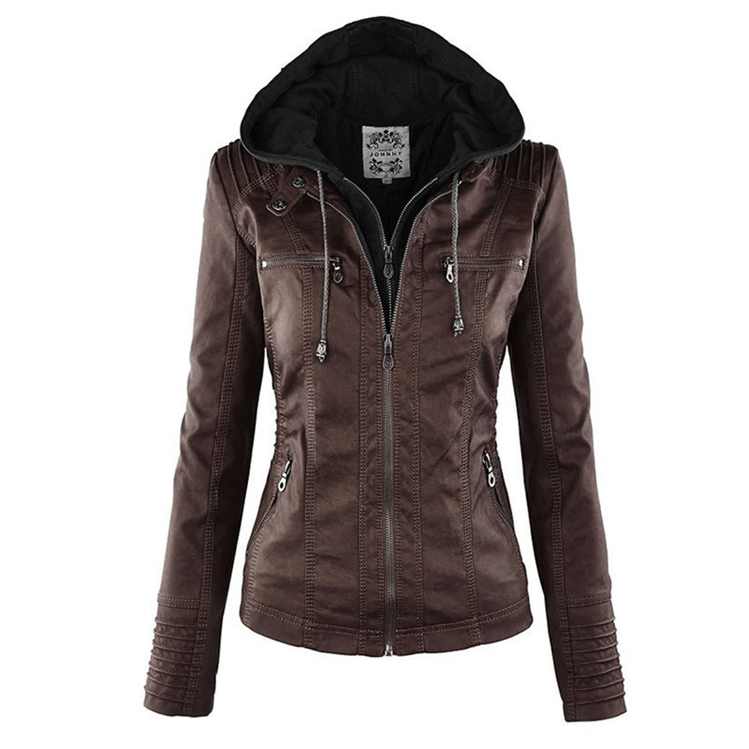 Sienna™ | Giacca in similpelle con cappuccio