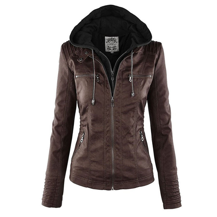 Sienna™ | Giacca in similpelle con cappuccio