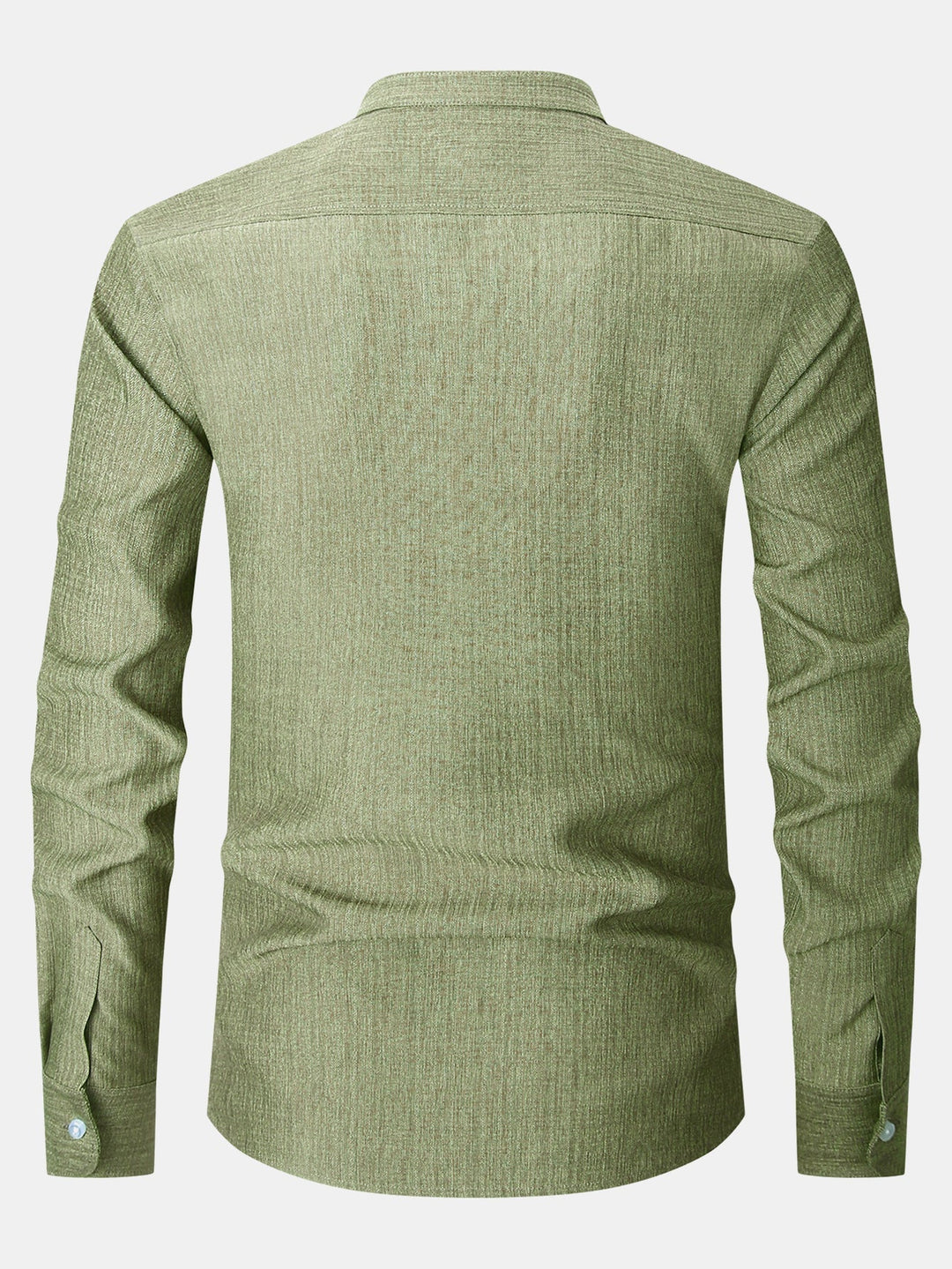 Camicia strutturata con colletto alto e maniche lunghe