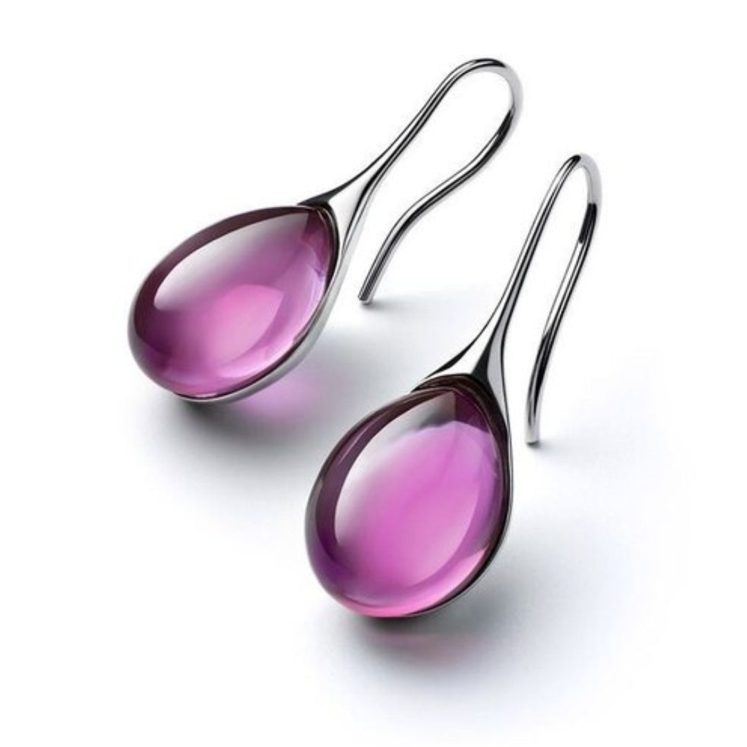 Orecchini in Cristallo d'Oro e Argento
